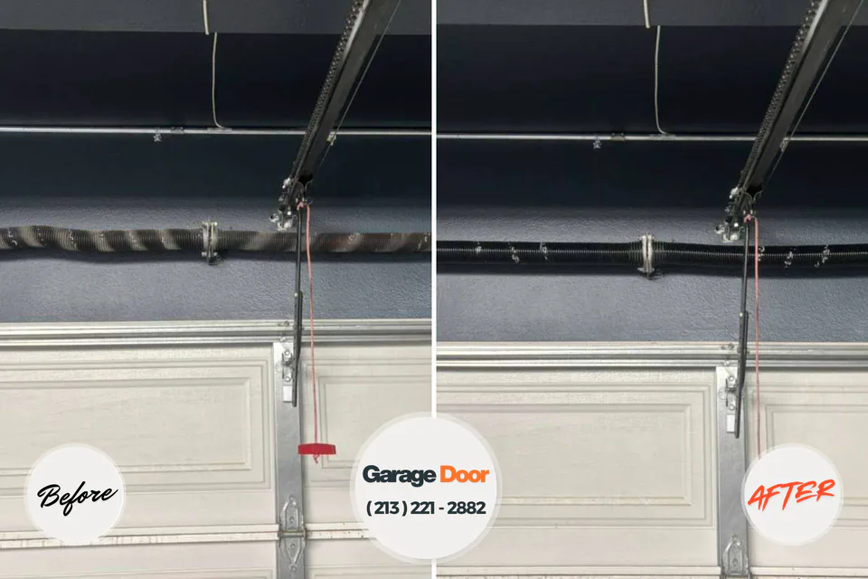 Before and after: Garage Door Emergency Repair Lauderdale, MN